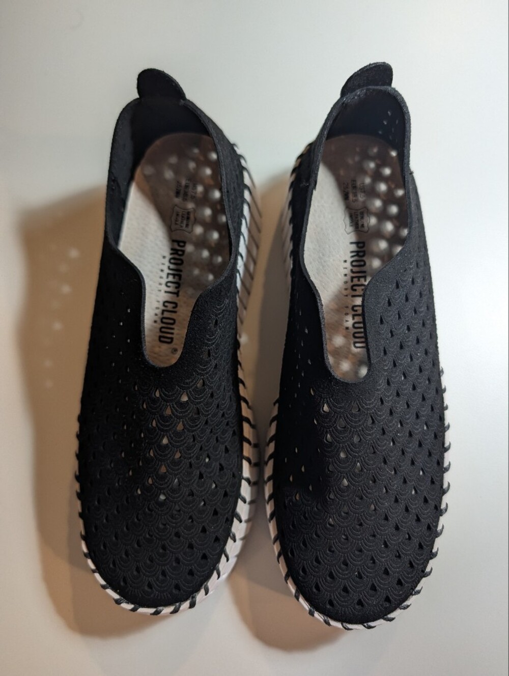 PROJECT CLOUD Black Slip-On Daffodia Platform Sneakers Size 7.5 Woman's NWT